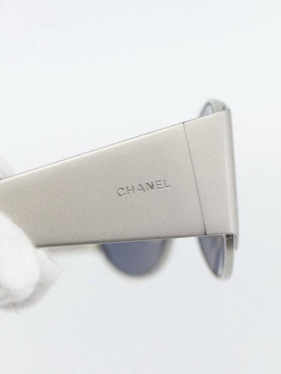 CHANEL Sunglasses metal Silver CC Auth 181482 main image 7